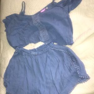 Blue cover up set